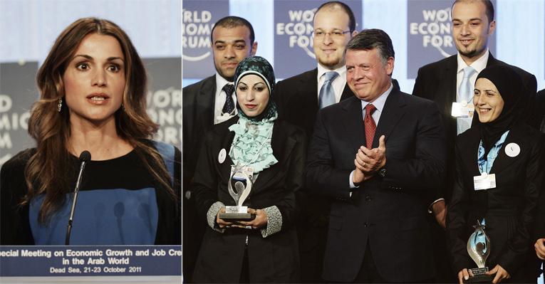 Rei Abdullah parabeniza vencedores de premiação na Jordânia