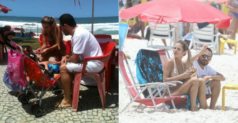 Luciano curte dia de sol com a família no Rio de Janeiro