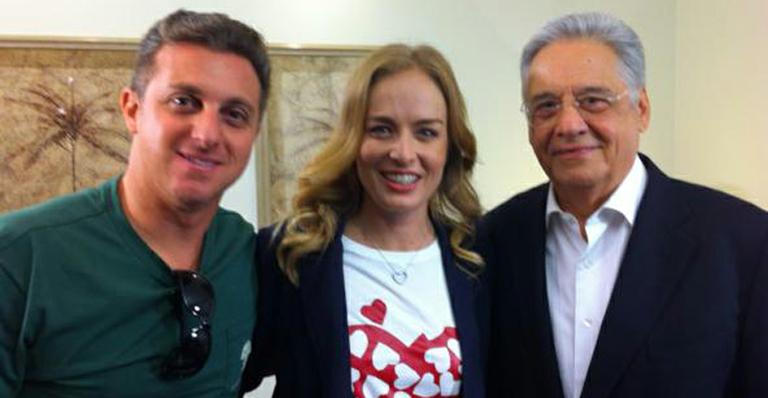 Angélica entrevista Fernando Henrique Cardoso sob o olhar de Luciano Huck