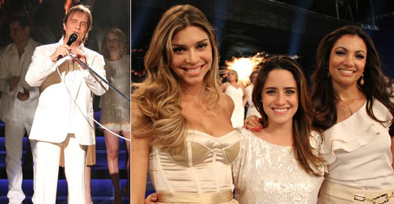 Roberto Carlos e estrelas gravam tema de fim de ano da Globo