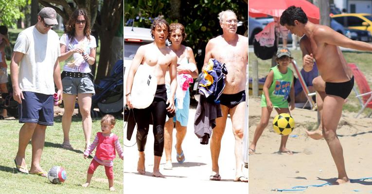 Famosos passam o sábado com os filhos