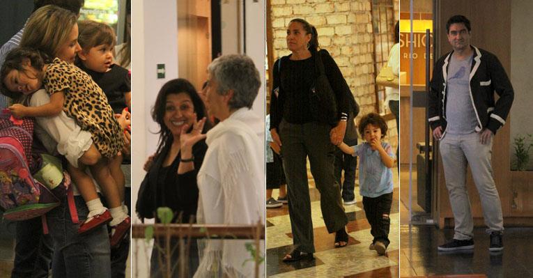 Bianca Rinaldi, Regina Casé, Zeca Camargo e Totia Meirelles em dia de compras