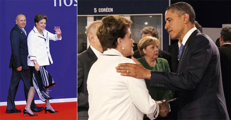 Dilma Rousseff escolhe look clássico em reunião do G20
