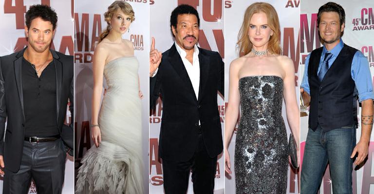 Taylor Swift, Lionel Richie, Nicole Kidman e outros astros brilham no CMA 2011