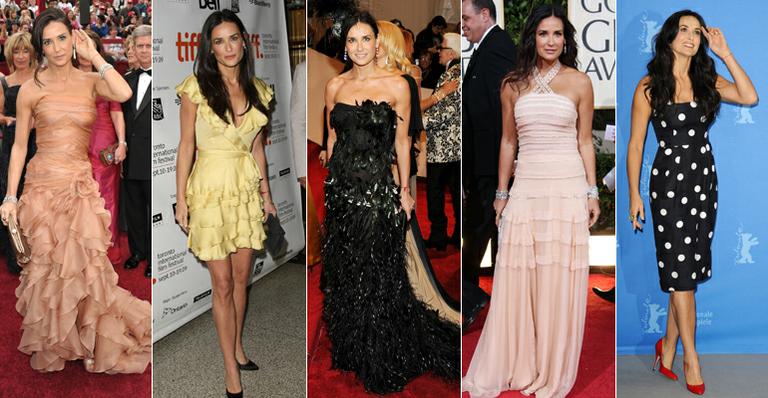 Demi Moore comemora 49 anos. Confira os looks!