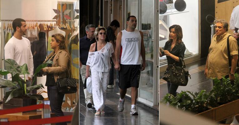 Preta Gil, Ana Maria Braga e Deborah Evelyn levam os maridões às compras