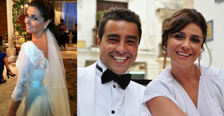 Giovanna Antonelli grava vestida de noiva para a novela ‘Aquele Beijo’