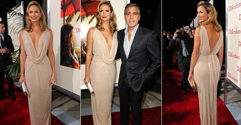 Namorada de George Clooney ofusca o brilho de atrizes em première