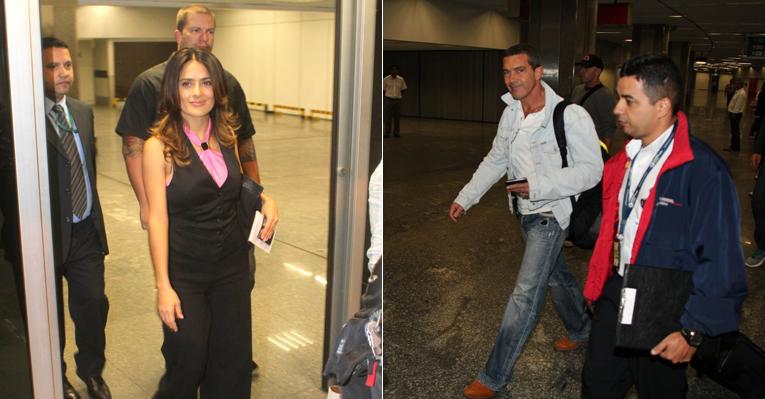 Salma Hayek e Antonio Banderas promovem ‘O Gato de Botas’ no Brasil