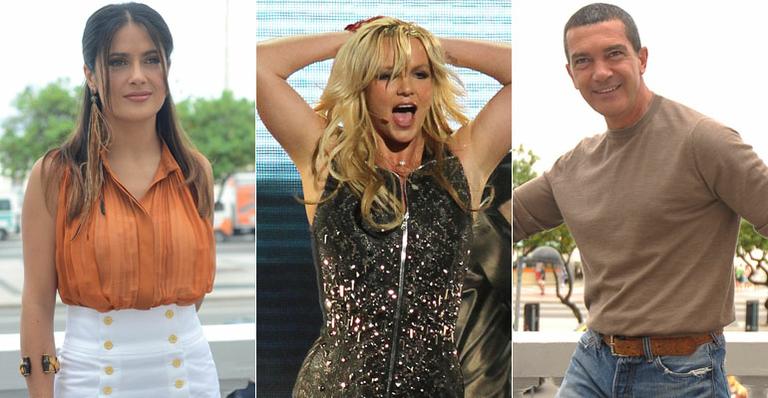 A SEMANA: Antonio Banderas, Salma Hayek e Britney Spears no Brasil