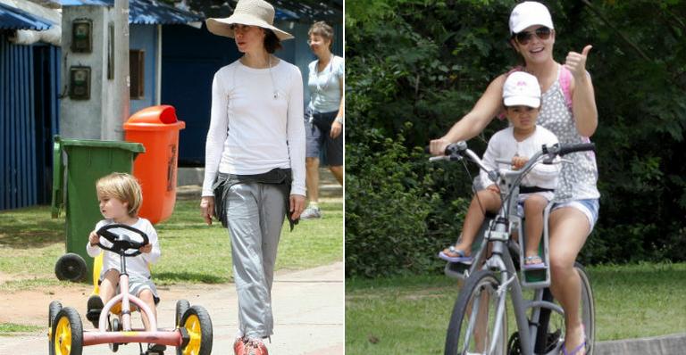 Fernanda Torres e Samara Felippo curtem filhos no Rio