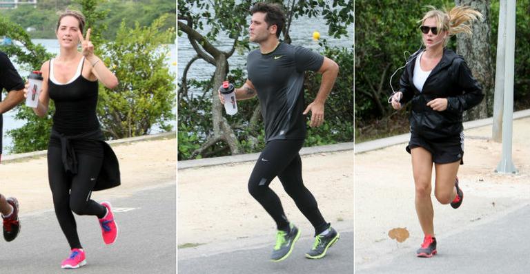 Dia de corrida para Bruno Gagliasso e Giovanna Ewbank