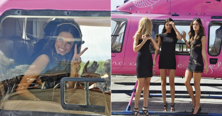 Alessandra Ambrosio e Adriana Lima em inauguração de loja