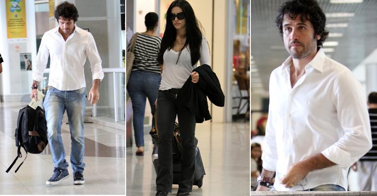 Eriberto Leão, Cleo Pires, entre outros famosos, circulam por aeroporto do Rio