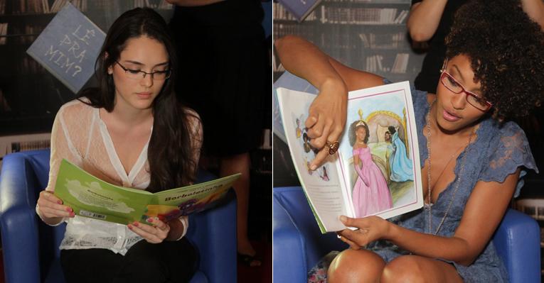 Isabelle Drummond e Sheron Menezzes participam do Projeto ‘Lê Pra Mim?’ no Rio de Janeiro