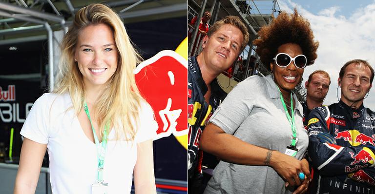Bar Refaeli e Macy Gray nos bastidores do GP Brasil de Fórmula 1