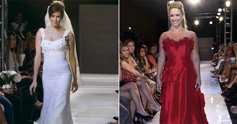 Deborah Secco desfila de noiva no Rio de Janeiro