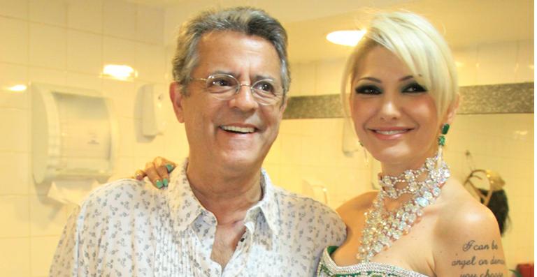 Marcos Paulo e Antonia Fontenelle em gravação de vinheta para Carnaval 2012
