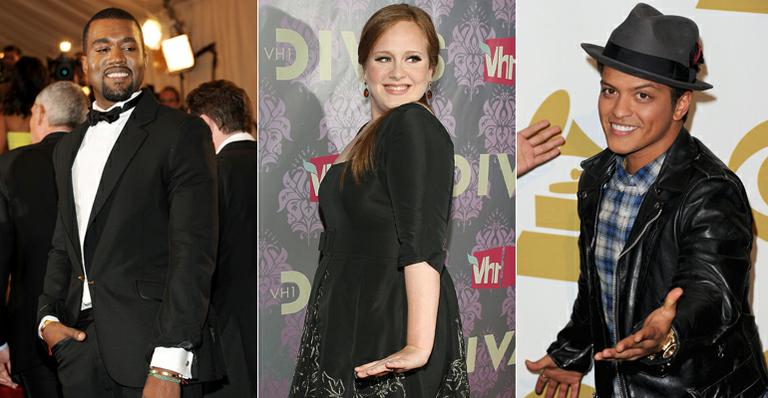 Kanye West, Adele e Bruno Mars se destacam entre os indicados ao Grammy 2012