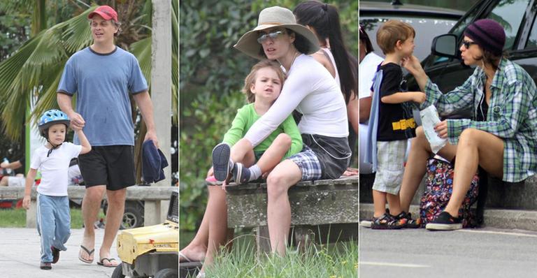 Fernanda Torres e outros papais famosos curtem passeio com os filhos