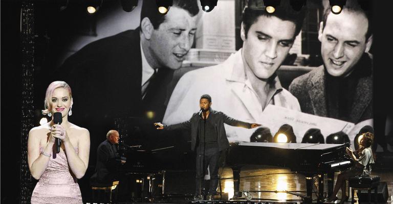 Katy Perry e Usher em noite musical no Grammy Awards 2012