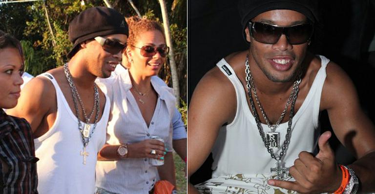 Ronaldinho curte show da dupla sertaneja Jorge & Matheus em festa na Bahia