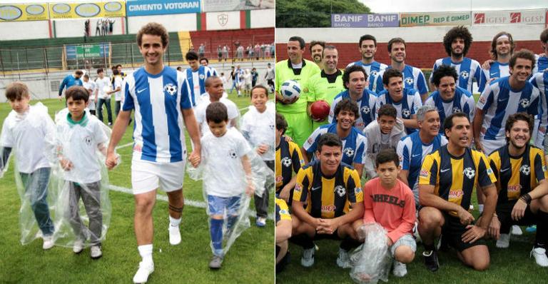 No ‘Fute do Bem’, Felipe Andreoli reúne famosos