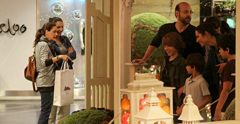 Após ir ao cinema, Patrícia Poeta confere decoração de Natal em shopping