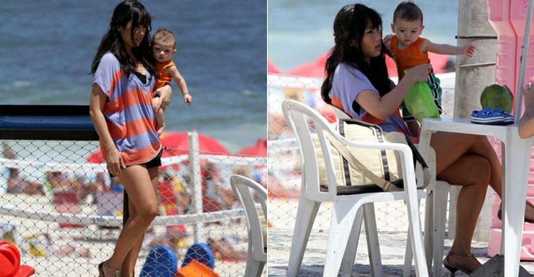 Passeio descontraído de Daniele Suzuki com Kauai