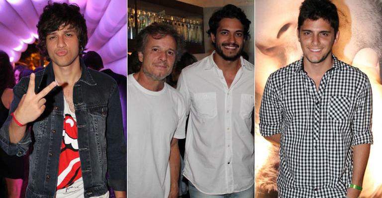 Marcello Novaes e Chay Suede badalam em festa no Rio