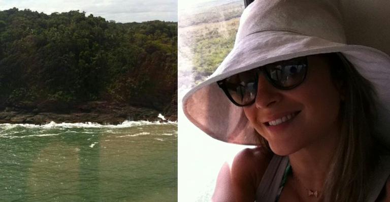 Claudia Leitte faz passeio de helicóptero na Bahia