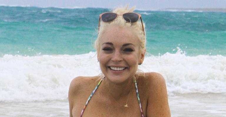 Lindsay Lohan na praia