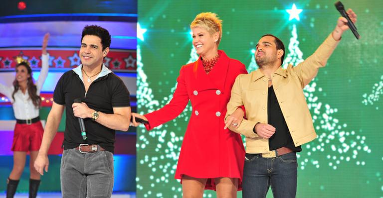 Zezé Di Camargo & Luciano comemoram o Natal no programa da Xuxa