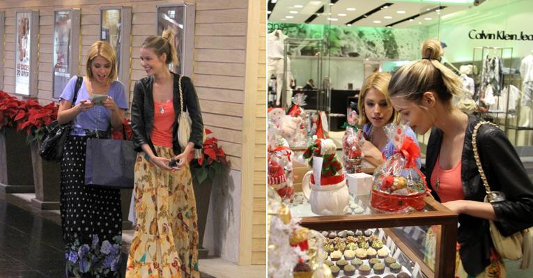 Yasmin Brunet e Thaís Fersoza se divertem em shopping carioca