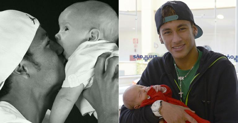 Neymar mostra seu lado ‘papai coruja’ em foto com o pequeno Davi Lucca