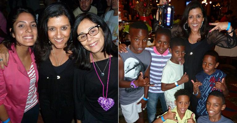 Regina Casé reúne equipe em churrascaria para celebrar o sucesso de seu ‘Esquenta’