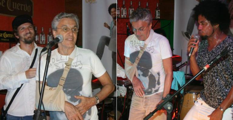 Com tipoia, Caetano Veloso faz show em Salvador
