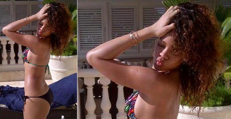 Rihanna exibe boa forma no Caribe