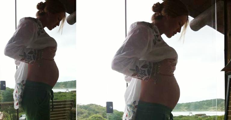 Luana Piovani exibe o barrigão