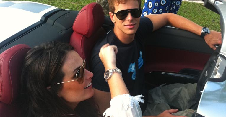 Miss Brasil Priscila Machado e Cesar Cielo aparecem juntos em público pela primeira vez