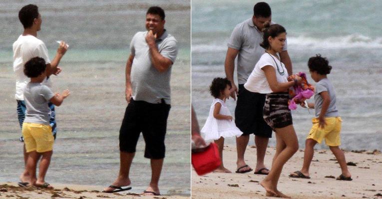Ronaldo: família reunida em Trancoso, na Bahia