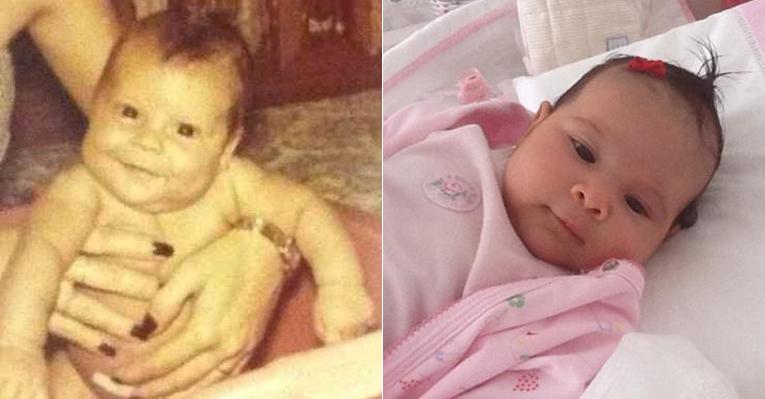 Aline Barros divulga foto de quando era bebê e outra da filha Maria Catherine