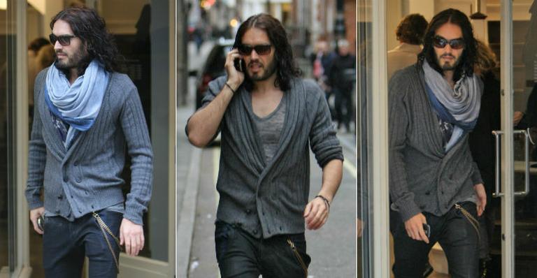 Depois de Katy Perry, Russell Brand aparece sem aliança em Londres