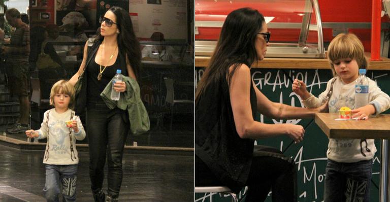 Danielle Winits aproveita dia de passeio com Noah