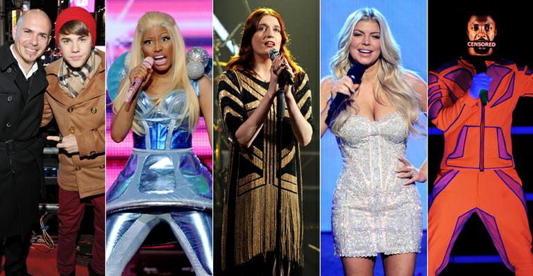 Justin Bieber, Nicki Minaj, Fergie e outros astros fazem show no Ano Novo