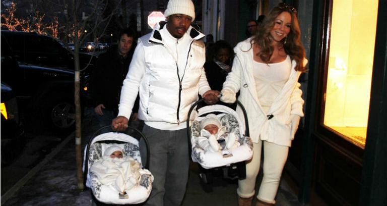 Mariah Carey passeia com gêmeos no Réveillon