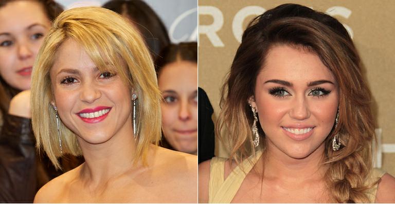 Shakira e Miley Cyrus gravam dueto para caridade