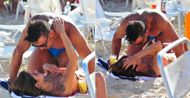 Tarso Marques e Carol Magalhães: cenas de romance