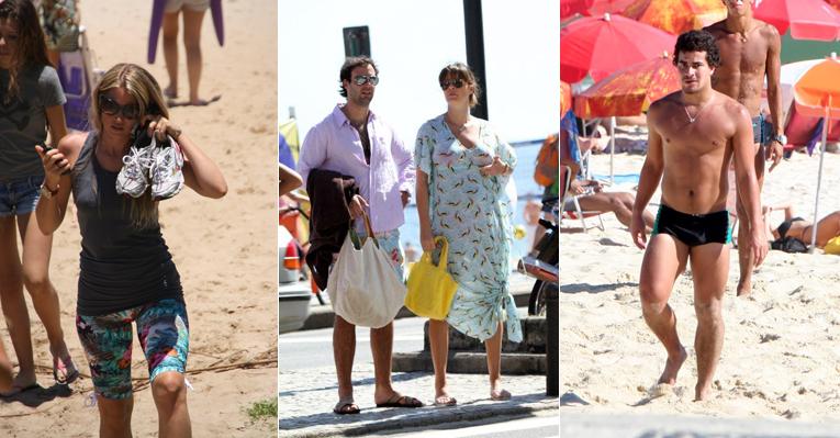 Veja as fotos dos famosos que aproveitaram o dia na praia