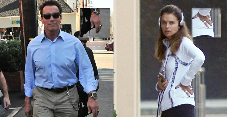 Reconciliação? Arnold Schwarzenegger e Maria Shriver voltam a usar aliança